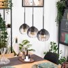Koyoto hanging light, globe light, pendant light Ecru, black, 3-light sources