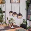 Koyoto hanging light, globe light, pendant light Ecru, black, 3-light sources