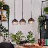 Koyoto hanging light, globe light, pendant light Ecru, black, 3-light sources