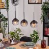 Koyoto hanging light, globe light, pendant light Ecru, black, 3-light sources