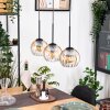 Koyoto hanging light, globe light, pendant light Ecru, black, 3-light sources