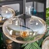 Mertola hanging light, pendant light Amber, clear, 4-light sources