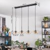 Mertola hanging light, pendant light Amber, clear, 4-light sources