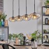 Mertola hanging light, pendant light Amber, clear, 4-light sources