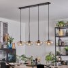 Mertola hanging light, pendant light Amber, clear, 4-light sources