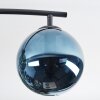 Gastor ceiling light, globe light blue, green, coppery, 4-light sources