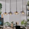 Mertola hanging light, pendant light Amber, clear, Smoke-coloured, 4-light sources