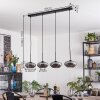 Mertola hanging light, pendant light Smoke-coloured, 4-light sources