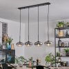 Mertola hanging light, pendant light clear, Smoke-coloured, 4-light sources