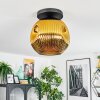 Ripoll ceiling light, globe light gold, 1-light source