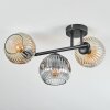 Ripoll ceiling light, globe light Amber, clear, Smoke-coloured, 3-light sources