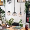 Koyoto hanging light, globe light, pendant light Ecru, black, 3-light sources