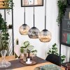 Koyoto hanging light, globe light, pendant light Ecru, black, 3-light sources