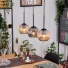 Koyoto hanging light, globe light, pendant light Ecru, black, 3-light sources