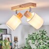 Fallhagen ceiling light, ceiling spotlight chrome, Light wood, 2-light sources