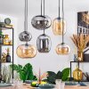 Apedo hanging light, globe light, pendant light Amber, Smoke-coloured, 6-light sources