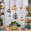Apedo hanging light, globe light, pendant light Amber, clear, Smoke-coloured, 6-light sources
