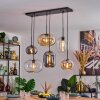 Apedo hanging light, globe light, pendant light Amber, clear, Smoke-coloured, 6-light sources