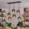 Lauden hanging light, pendant light blue, green, clear, coppery, 6-light sources