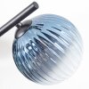 Chehalis ceiling light, globe light blue, green, clear, coppery, 4-light sources
