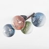 Chehalis ceiling light, globe light blue, green, clear, coppery, 4-light sources