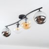 Gastor ceiling light, globe light Amber, clear, Smoke-coloured, 4-light sources