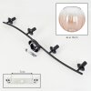 Koyoto ceiling light, globe light Amber, clear, 4-light sources