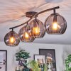 Koyoto ceiling light, globe light Smoke-coloured, 4-light sources