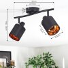Fallhagen ceiling light, ceiling spotlight black, 2-light sources