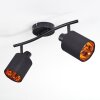 Fallhagen ceiling light, ceiling spotlight black, 2-light sources