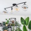 Gastor ceiling light, globe light Amber, clear, Smoke-coloured, 4-light sources