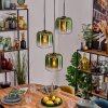 Lauden hanging light, pendant light green, clear, 3-light sources