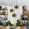 Lauden hanging light, pendant light green, clear, 3-light sources