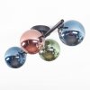 Chehalis ceiling light, globe light blue, green, coppery, 4-light sources