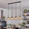 Koyoto hanging light, globe light, pendant light Amber, clear, 4-light sources