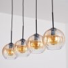 Koyoto hanging light, globe light, pendant light Amber, clear, 4-light sources