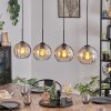 Koyoto hanging light, globe light, pendant light Amber, clear, 4-light sources