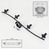 Koyoto ceiling light, globe light chrome, clear, Smoke-coloured, 4-light sources