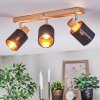 Fallhagen ceiling light, ceiling spotlight chrome, Light wood, 3-light sources