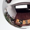 Chehalis ceiling light, globe light chrome, Smoke-coloured, 3-light sources