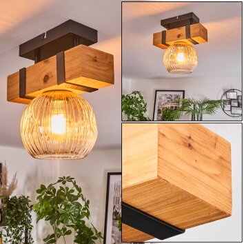 Sernadelo ceiling light, globe light Ecru, black, 1-light source