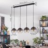 Koyoto hanging light, globe light, pendant light clear, Smoke-coloured, 4-light sources