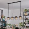 Koyoto hanging light, globe light, pendant light clear, Smoke-coloured, 4-light sources