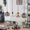 Koyoto hanging light, globe light, pendant light Amber, clear, Smoke-coloured, 4-light sources
