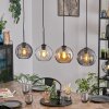 Koyoto hanging light, globe light, pendant light Amber, clear, Smoke-coloured, 4-light sources