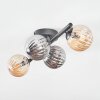 Chehalis ceiling light, globe light Amber, Smoke-coloured, 4-light sources