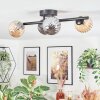 Chehalis ceiling light, globe light Amber, Smoke-coloured, 4-light sources
