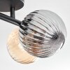 Chehalis ceiling light, globe light Amber, Smoke-coloured, 4-light sources