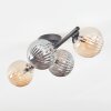 Chehalis ceiling light, globe light Amber, Smoke-coloured, 4-light sources