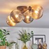 Chehalis ceiling light, globe light Amber, Smoke-coloured, 4-light sources